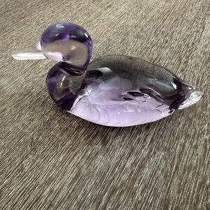 Fenton purple glass duck- sold